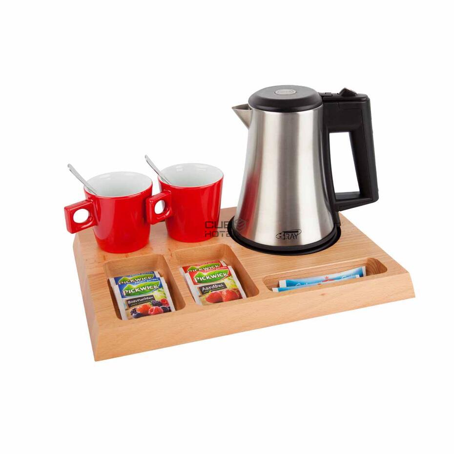 Natural Wood Tray SIGNUM With Star Kettle